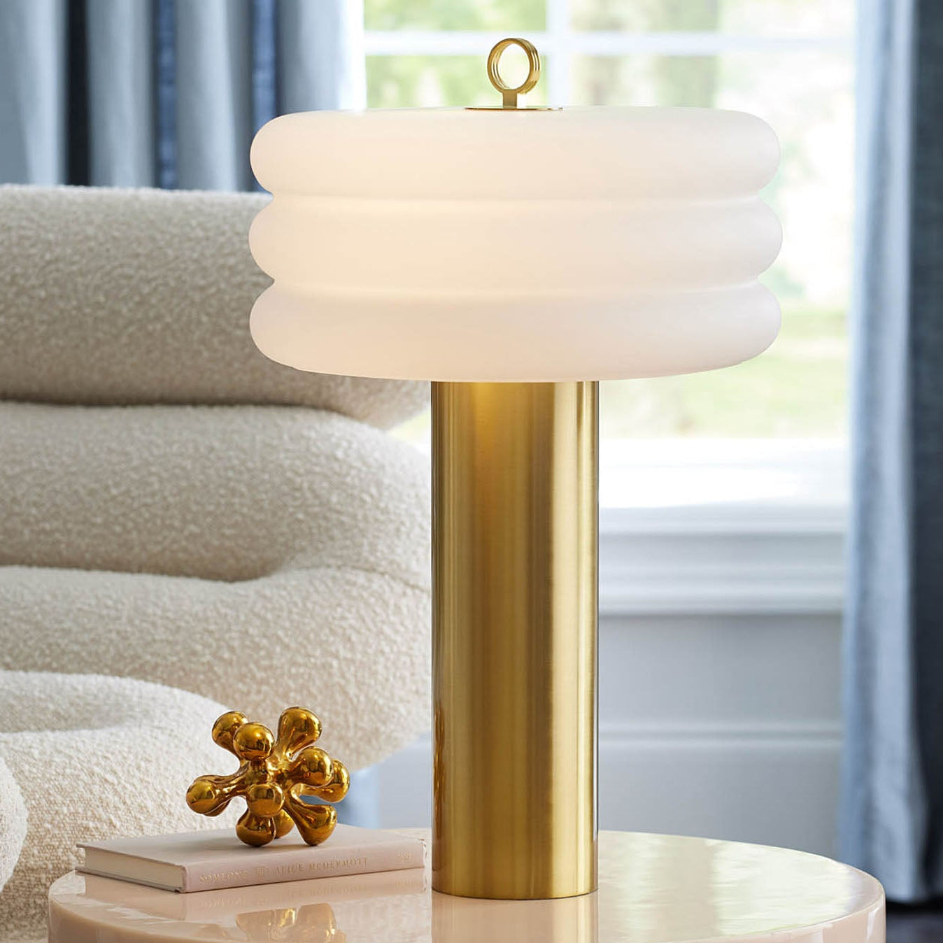 Jonathan Adler Alphaville Milk Glass Table Lamp