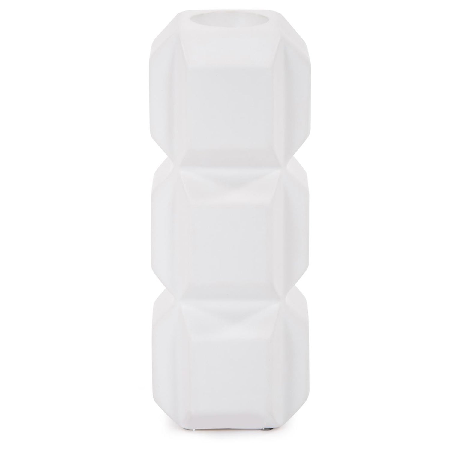 White Cubic Candle Holder
