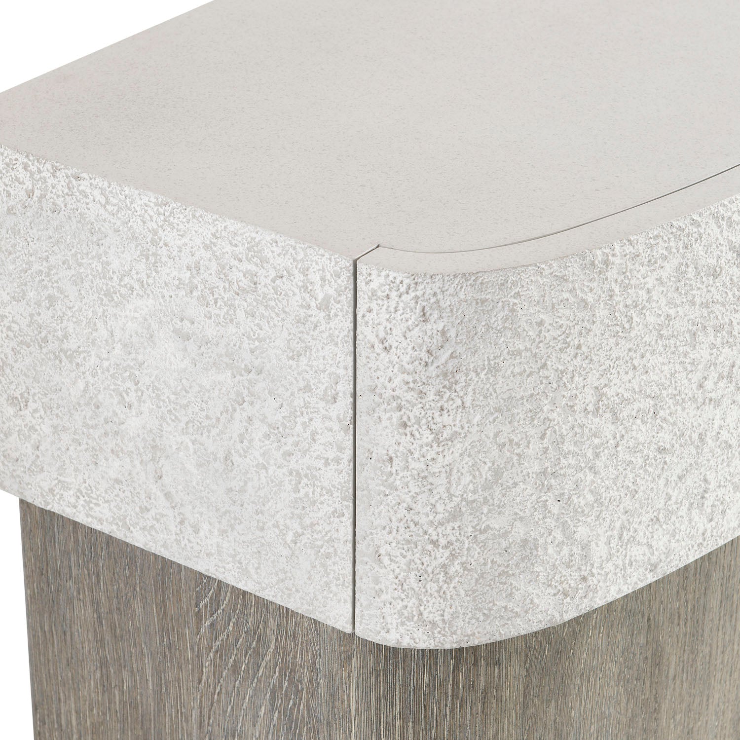 Bernhardt Monolith Faux Stone Nightstand