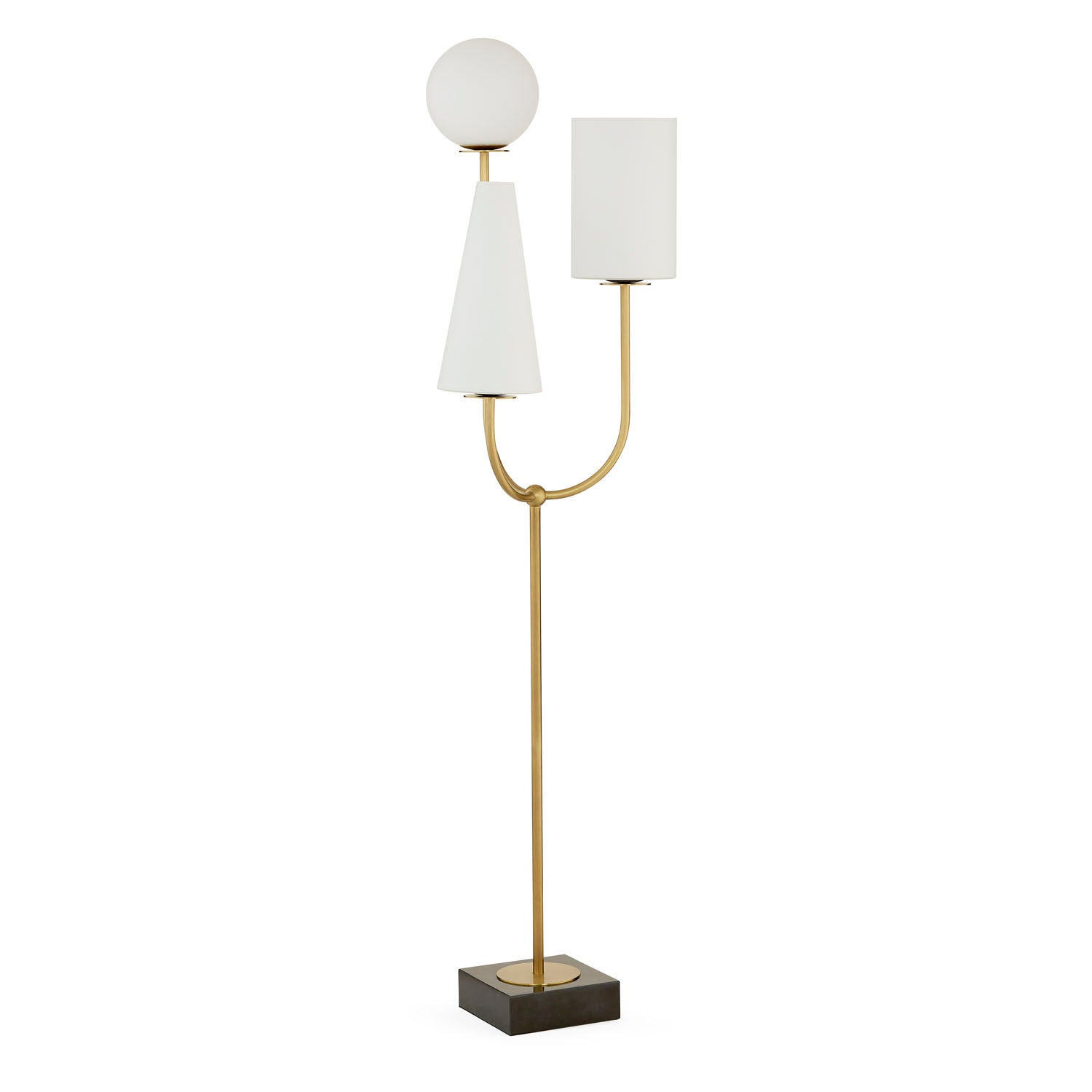 Jonathan Adler Paradiso floor lamp, detail of black marble base