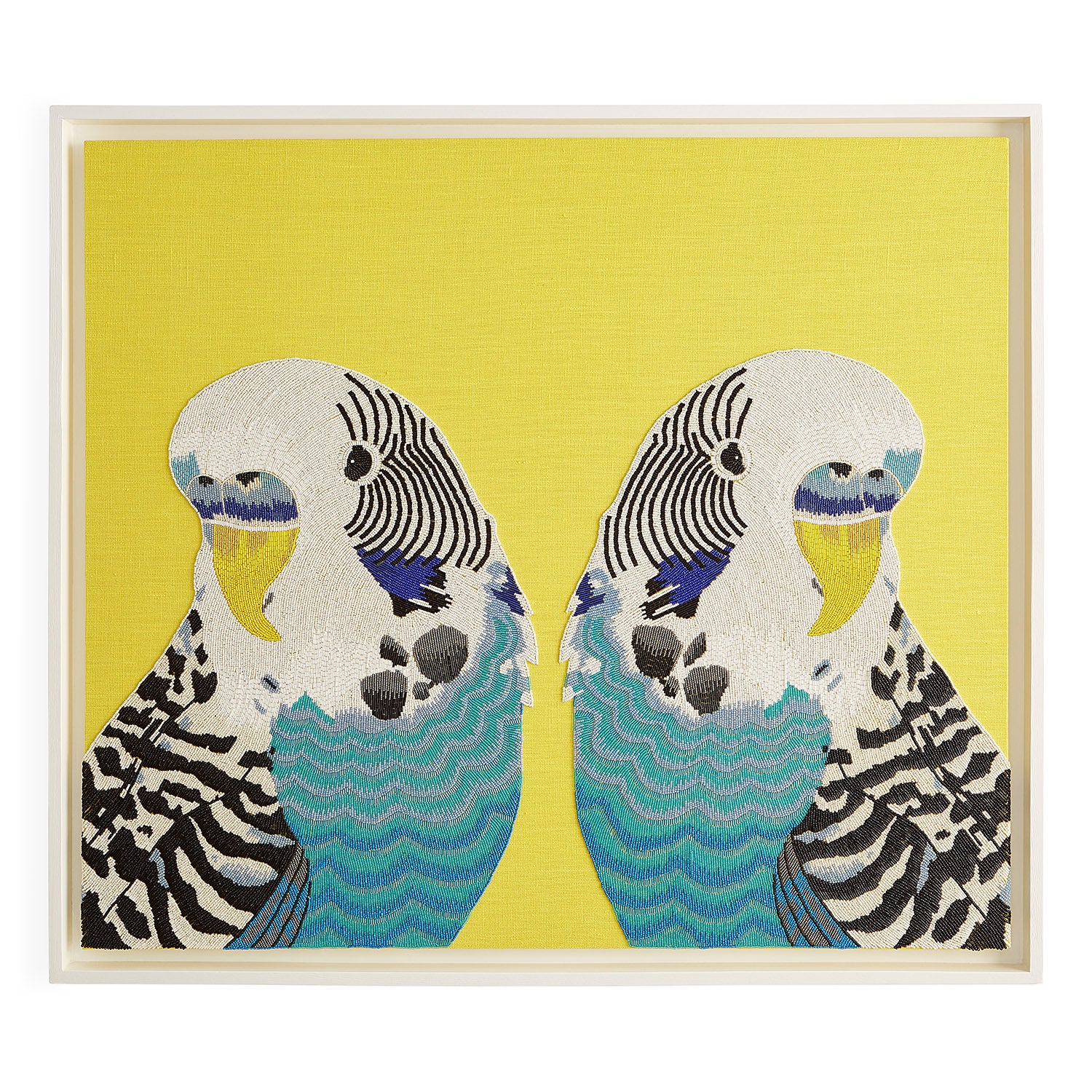 Jonathan Adler Parakeet Beaded Artwork