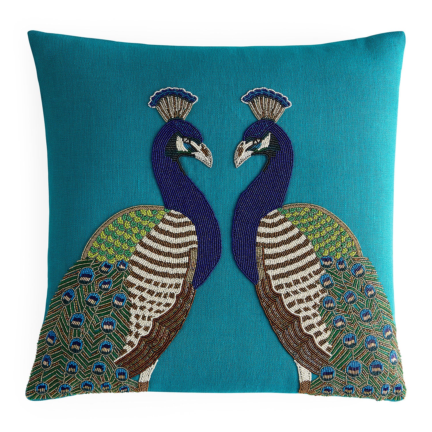 Jonathan Adler Peacock Beaded Pillow | Paynes Gray