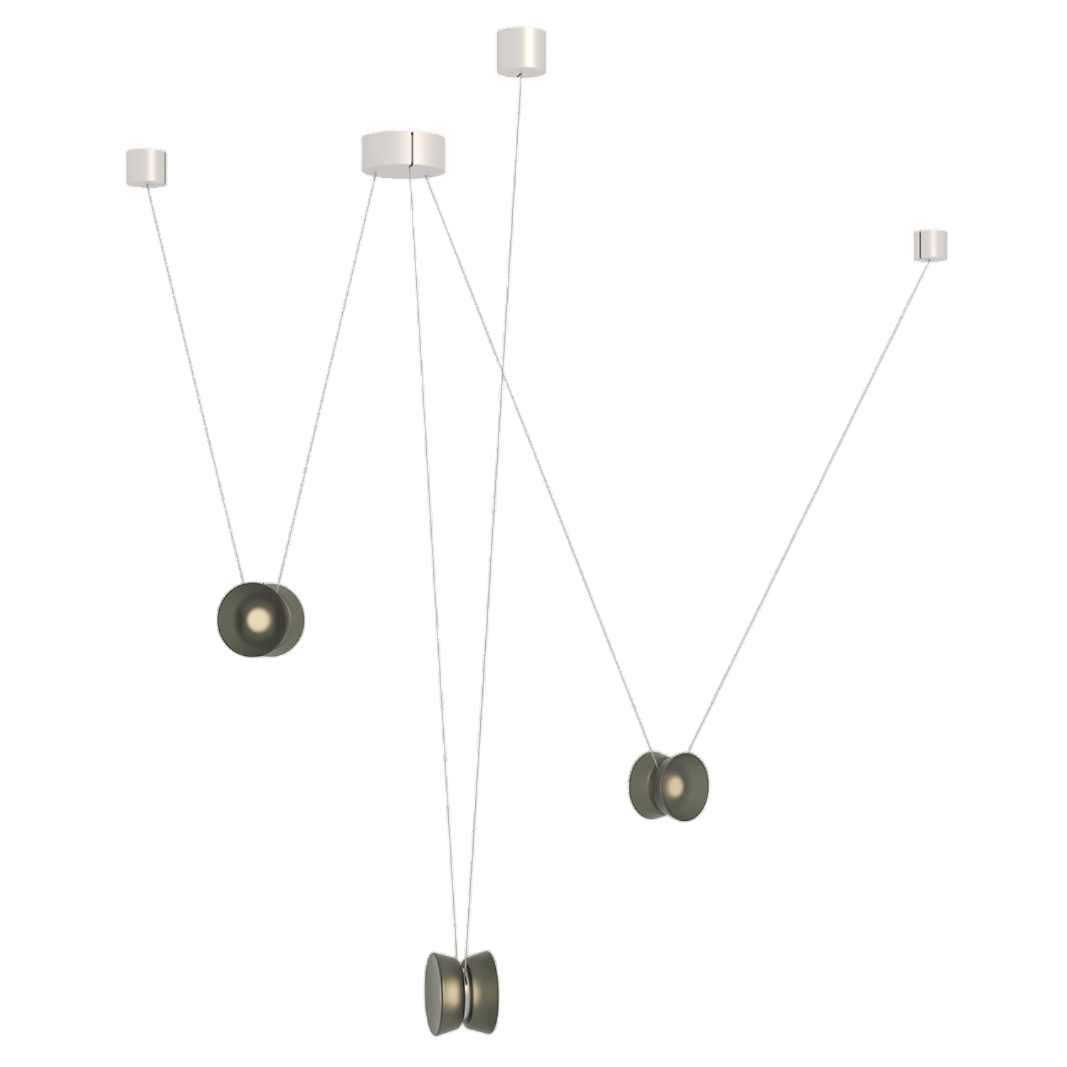 Sonneman Yo Yo Natural Anodized W/ Smoke Shade 3471.77K-S3 Pendant