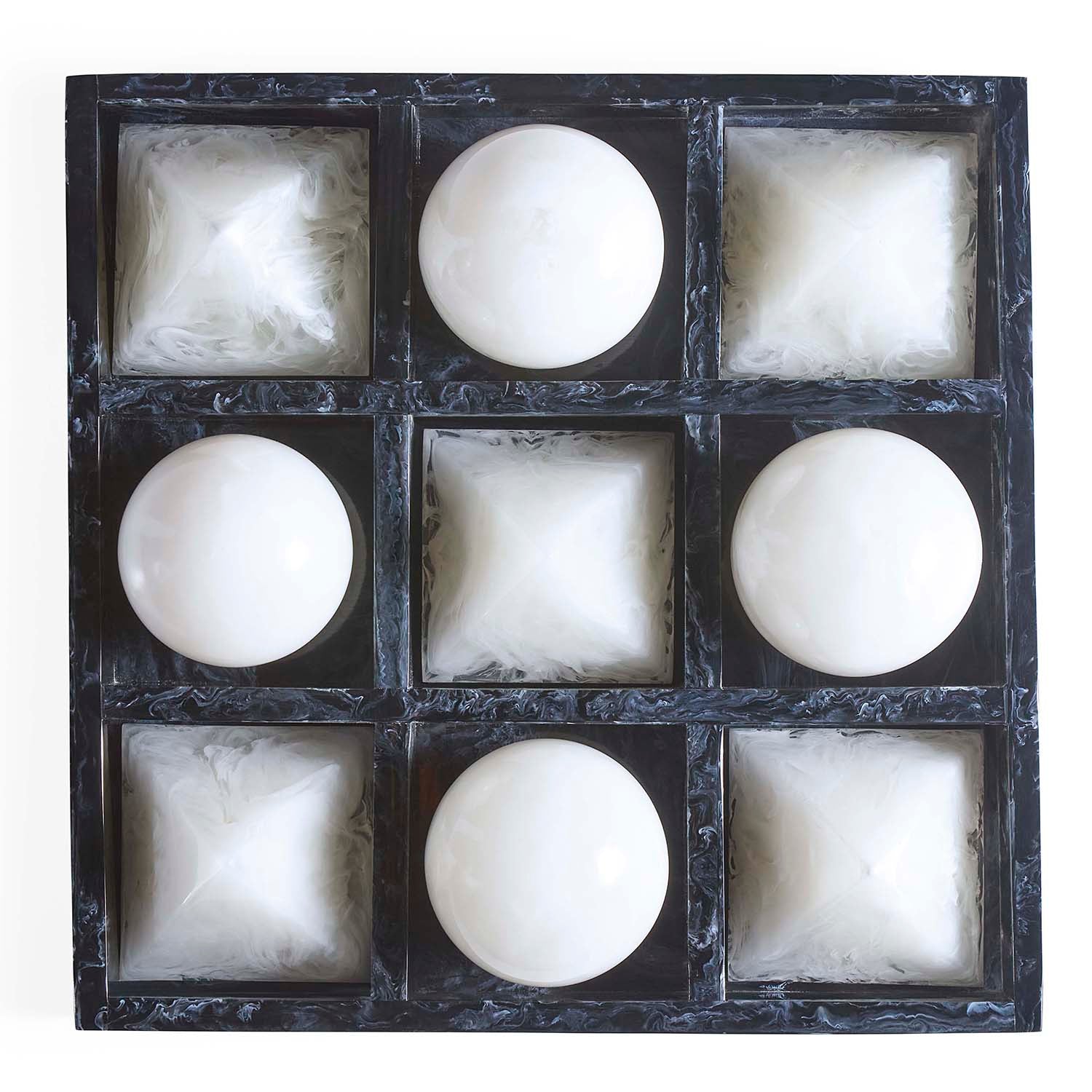 Jonathan Adler Mustique Black & White Tic-Tac-Toe Set