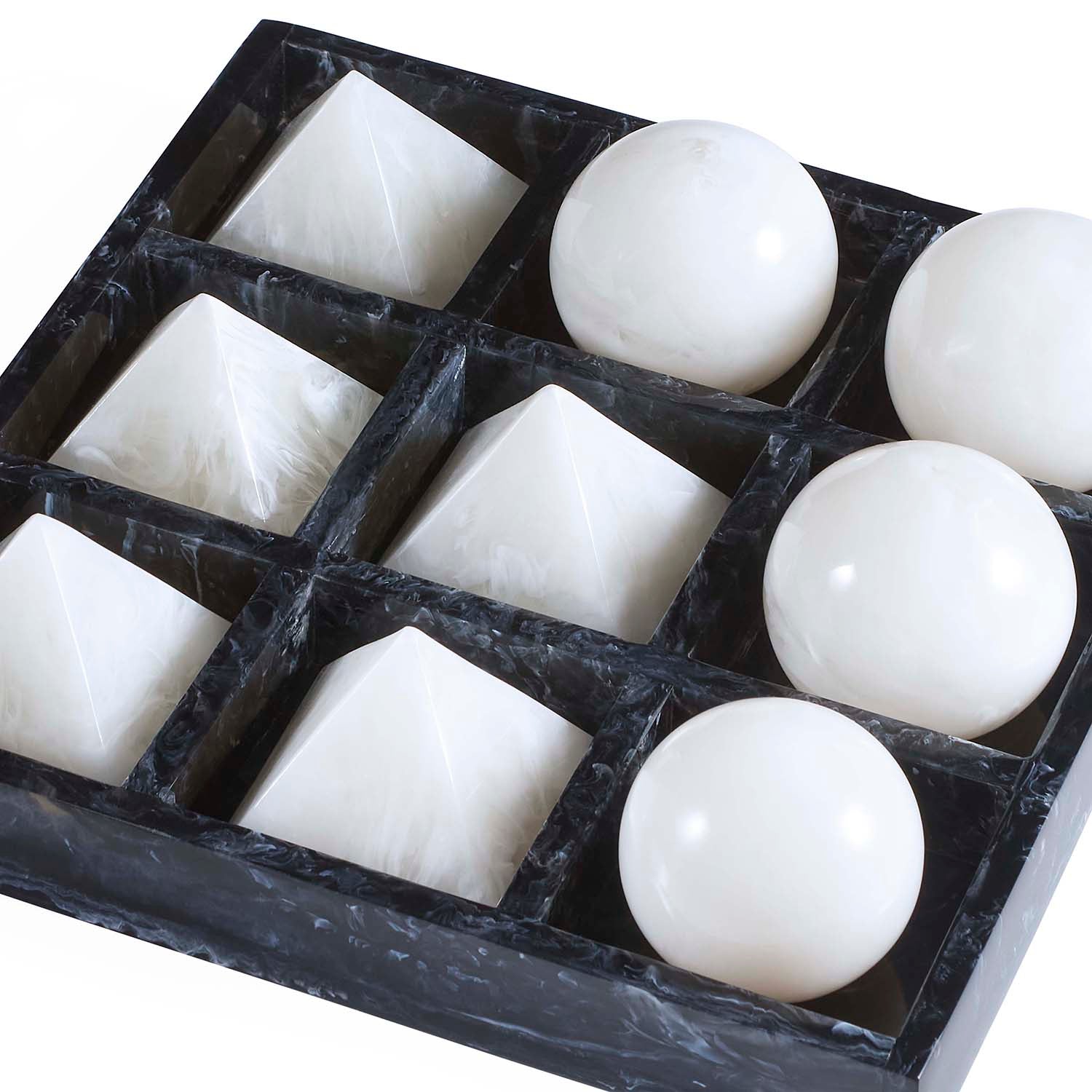 Jonathan Adler Mustique Black & White Tic-Tac-Toe Set