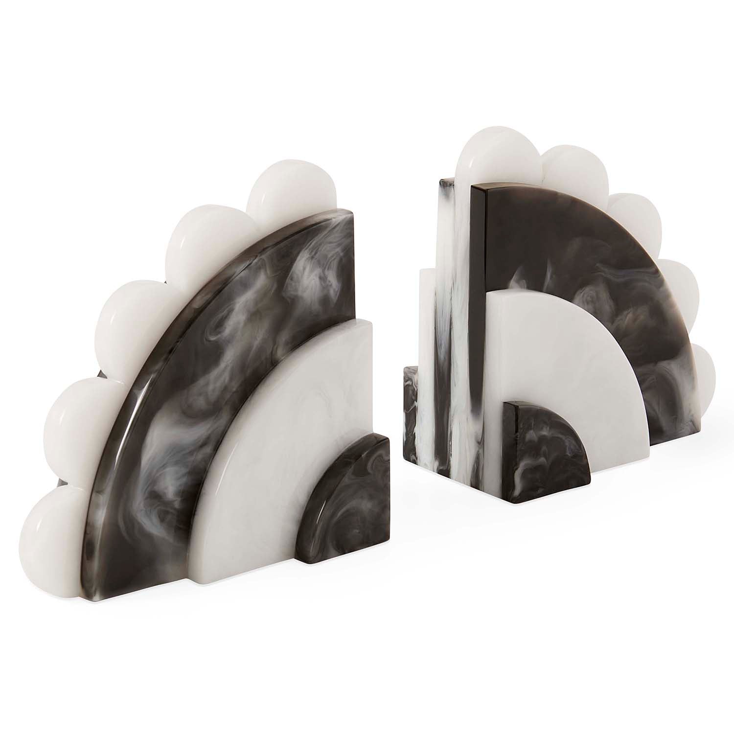 Jonathan Adler Mustique Black & White Bookend Set