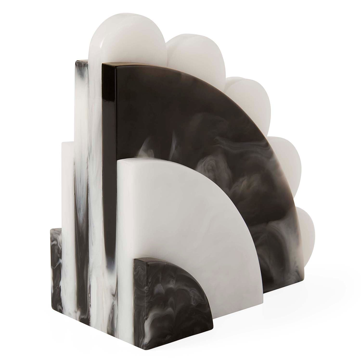 Jonathan Adler Mustique Black & White Bookend Set