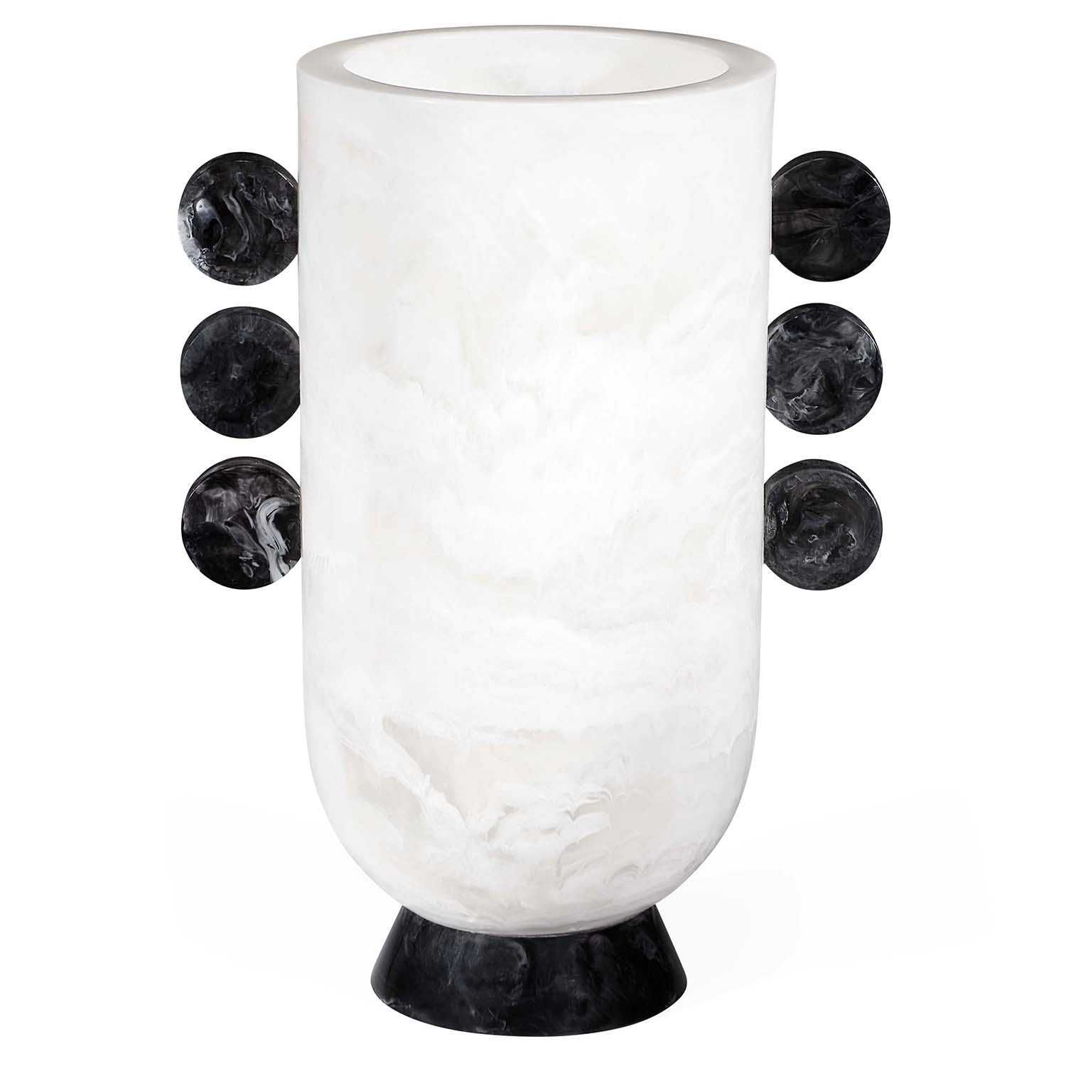 Jonathan Adler Mustique Black & White Disc Urn