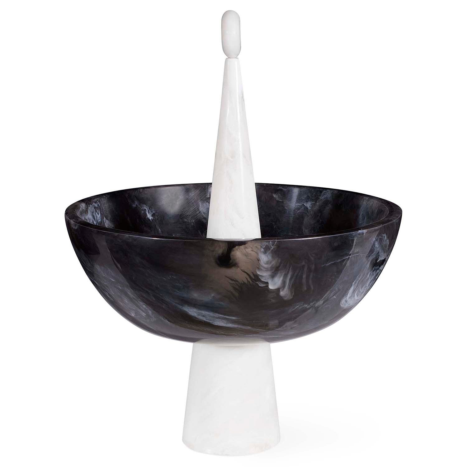 Jonathan Adler Mustique Black & White Finial Bowl