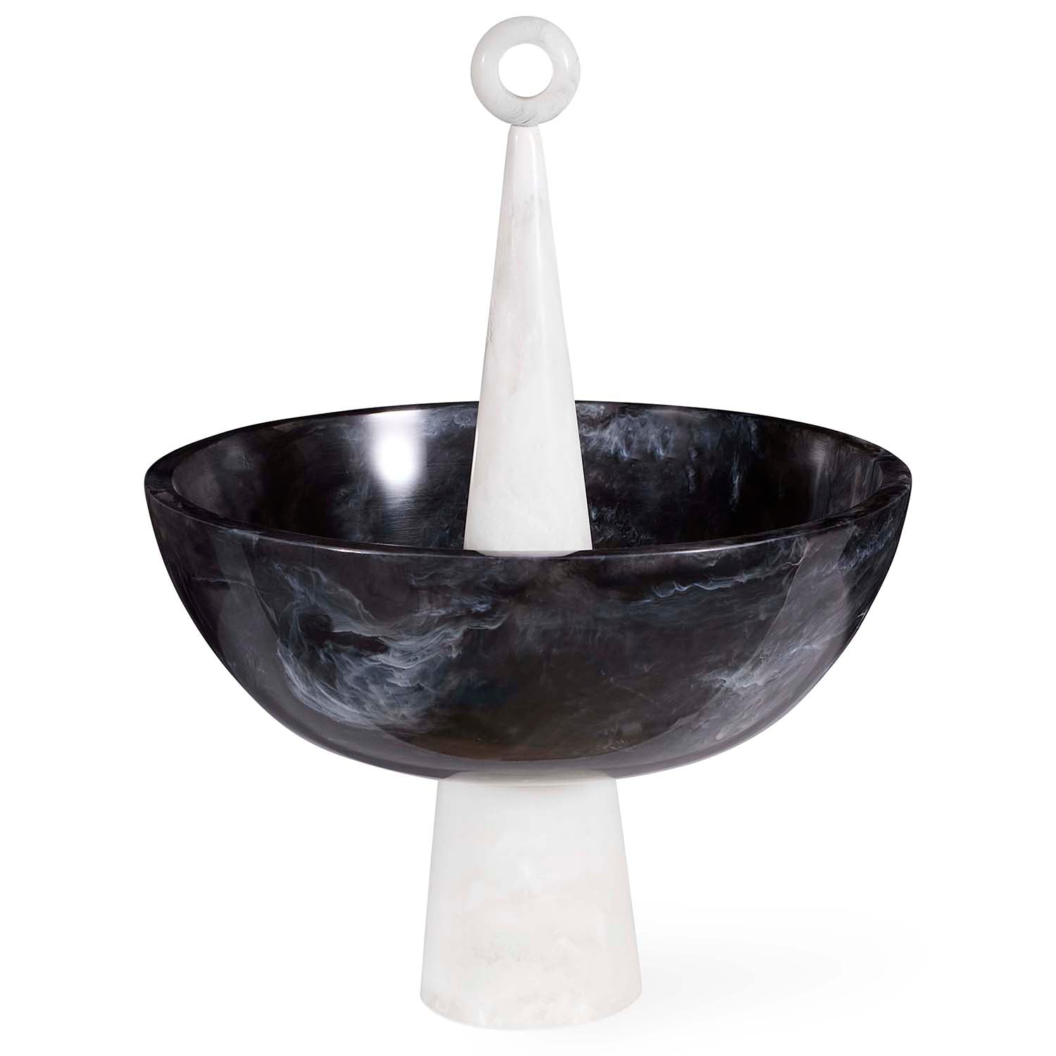 Jonathan Adler Mustique Black & White Finial Bowl