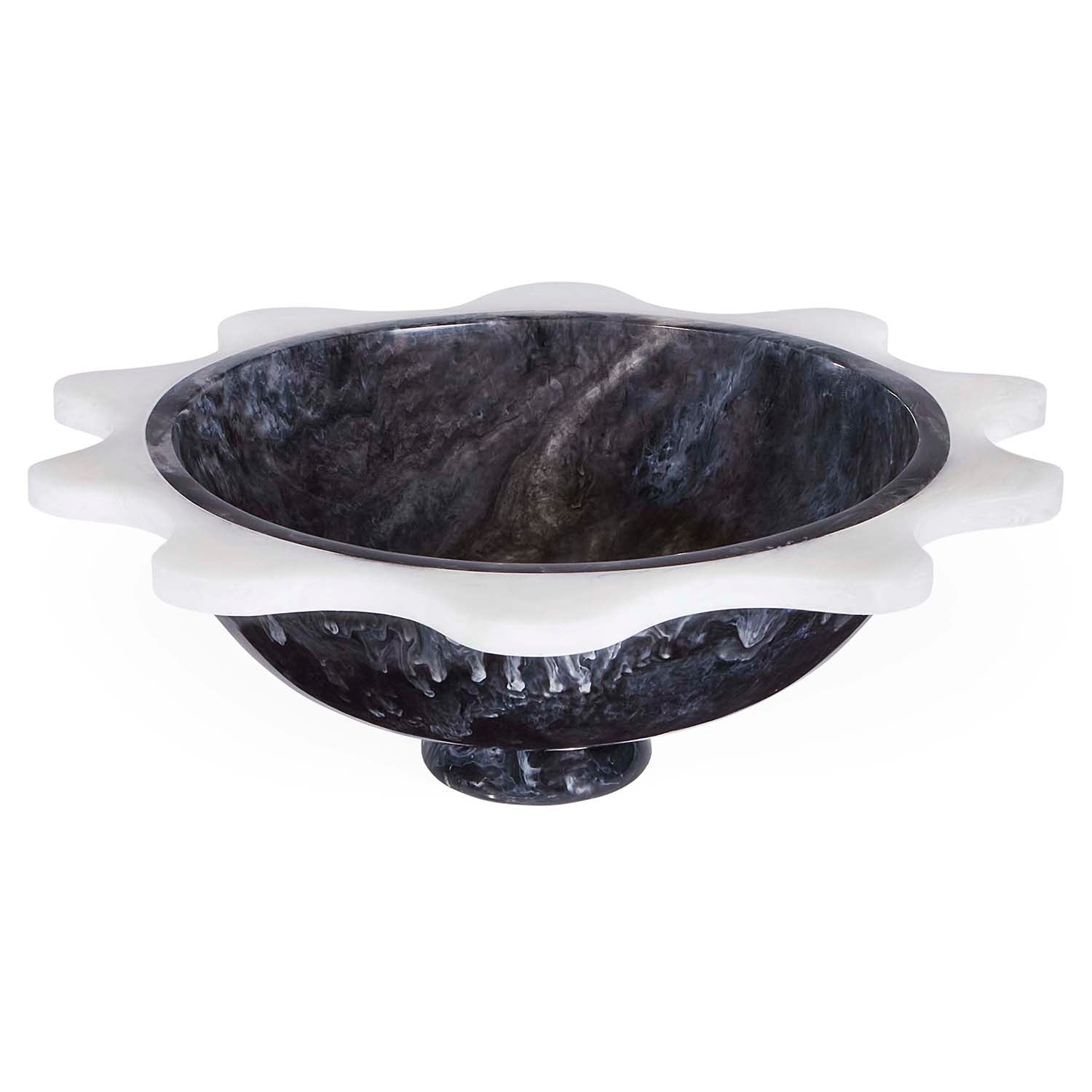 Jonathan Adler Mustique Black & White Ripple Bowl