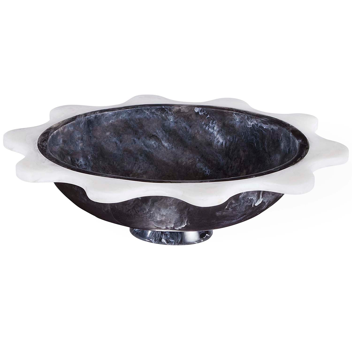 Jonathan Adler Mustique Black & White Ripple Bowl