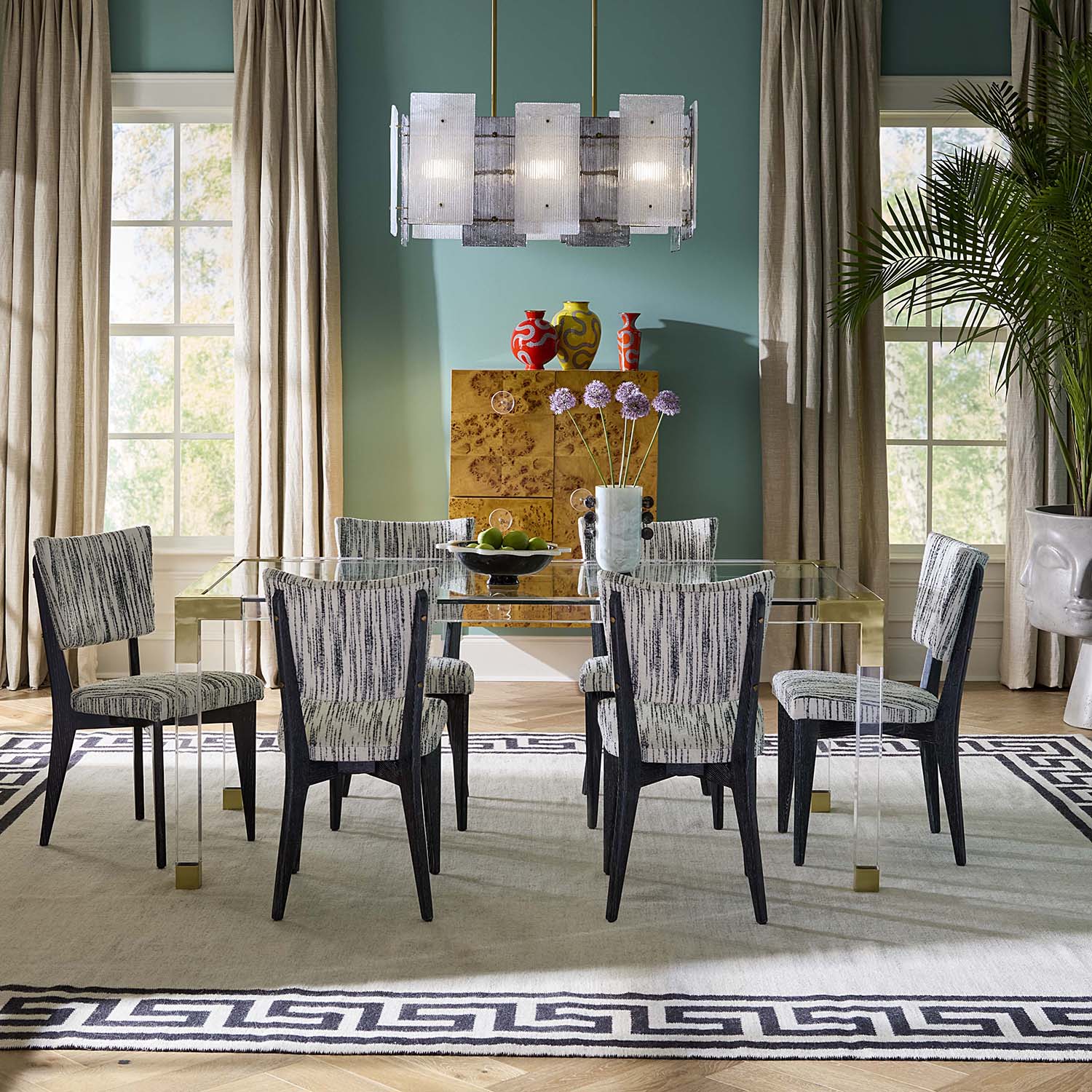 Jonathan Adler Mustique Black & White Ripple Bowl