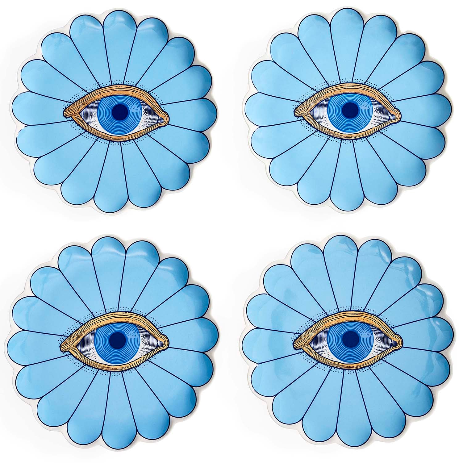 Jonathan Adler Fleur Canape Plate Set of 4