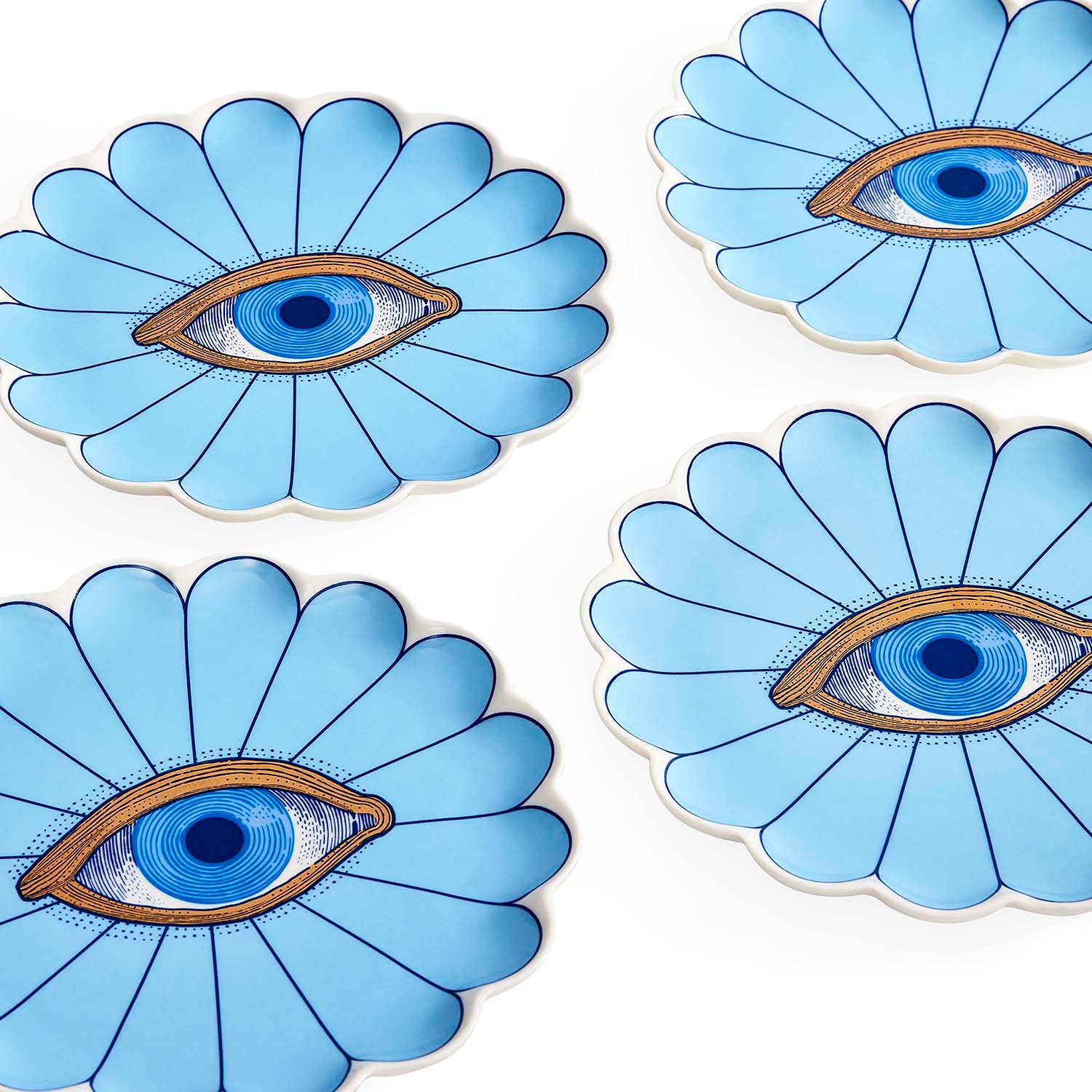 Jonathan Adler Fleur Canape Plate Set of 4