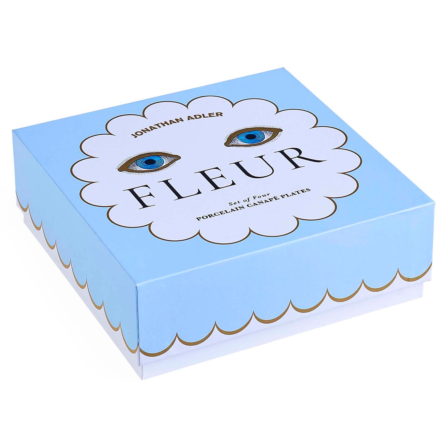 Jonathan Adler Fleur Canape Plate Set of 4