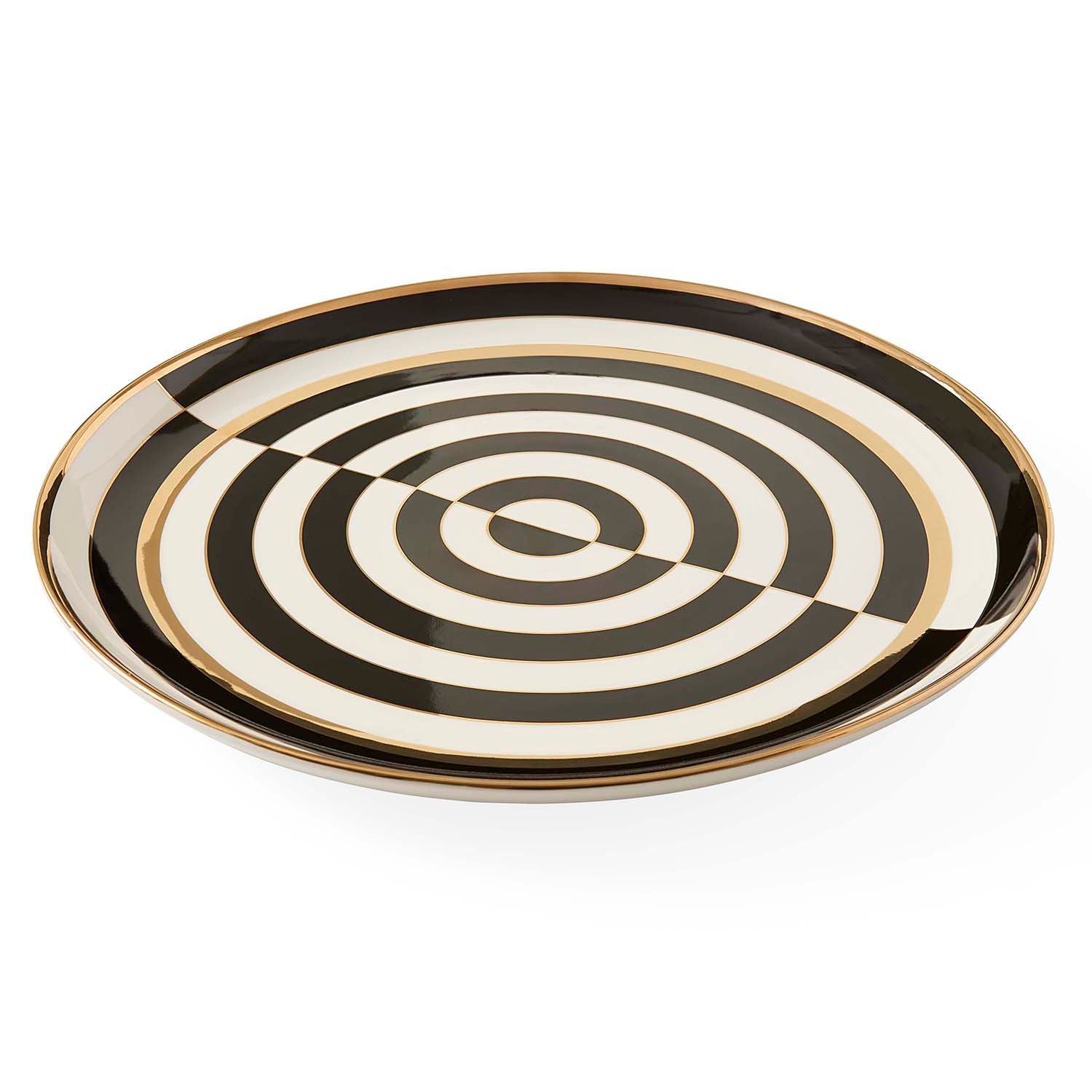Jonathan Adler Op Art Round Serving Tray