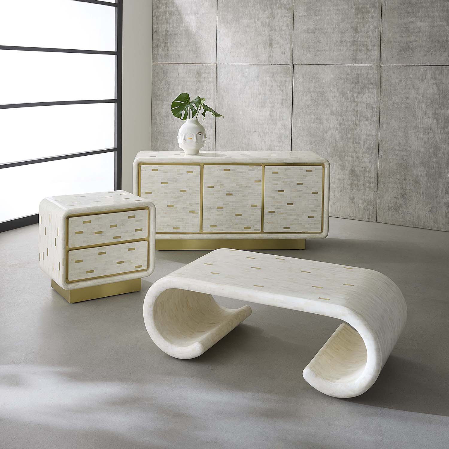 Jonathan Adler Casablanca Scroll Cocktail Table