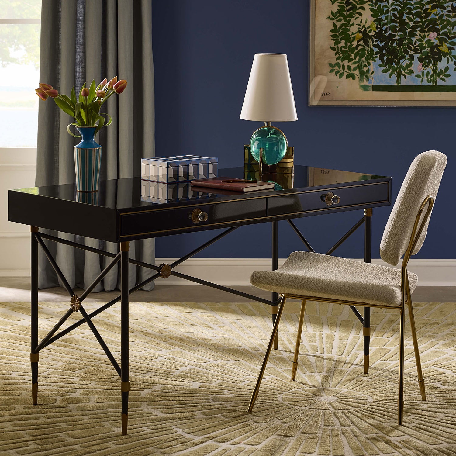 Jonathan Adler Maxime Dining Chair, side profile view