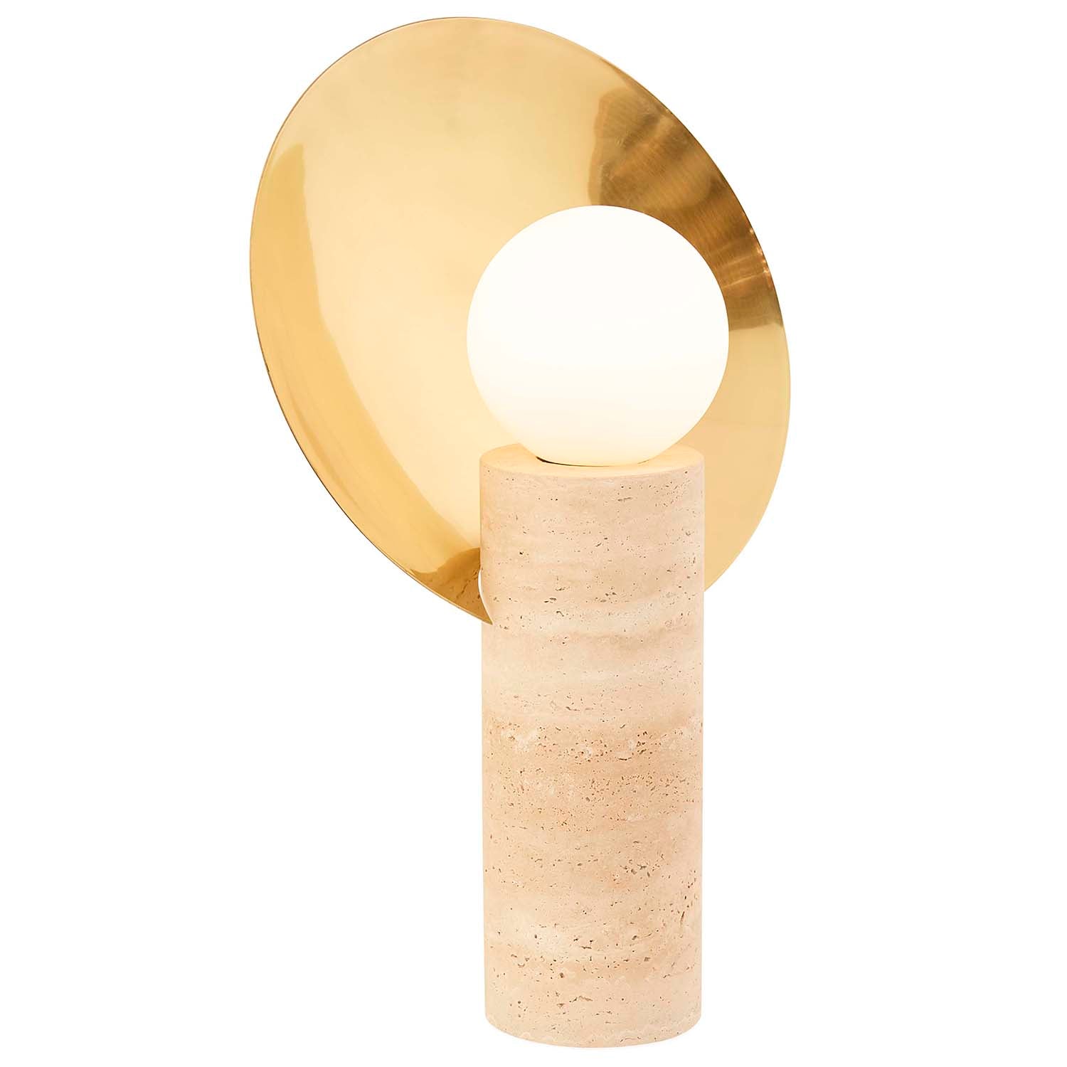 Jonathan Adler Halo Travertine Table Lamp