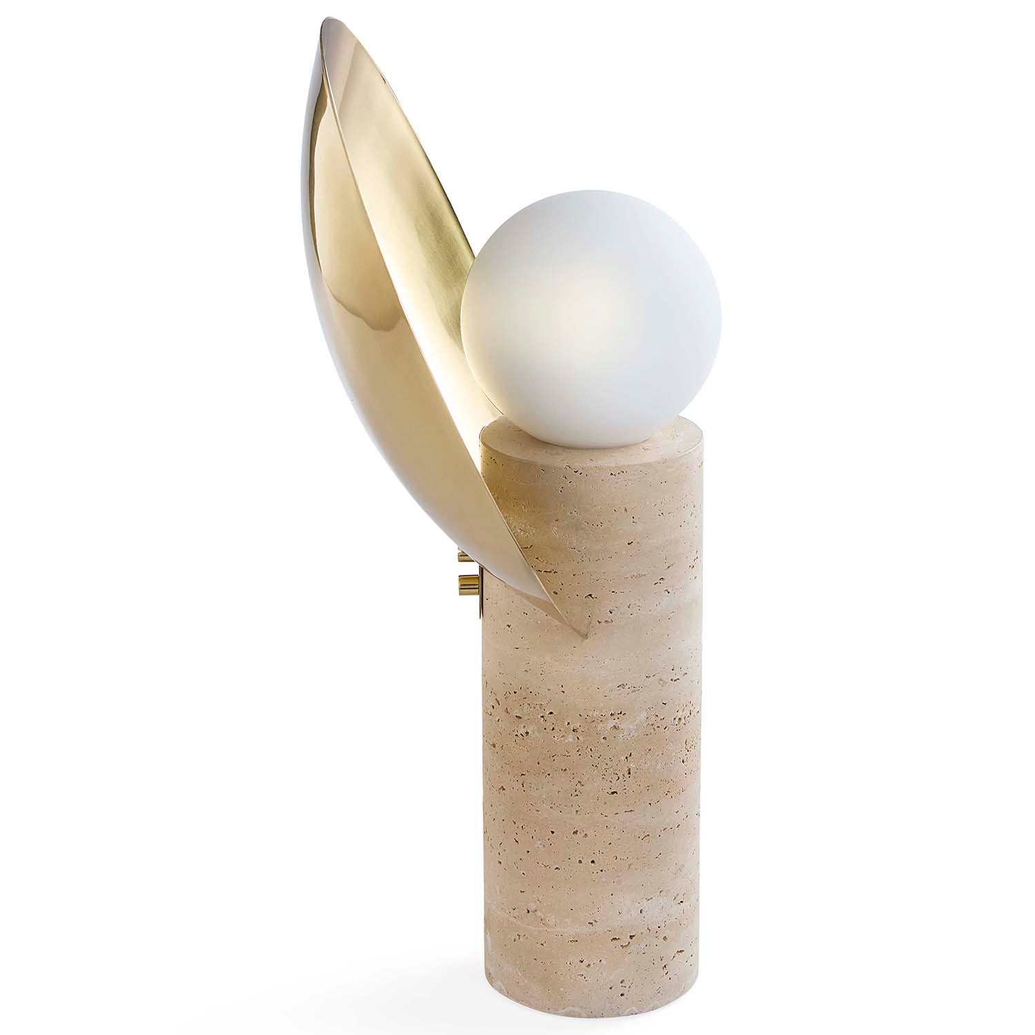 Jonathan Adler Halo Travertine Table Lamp