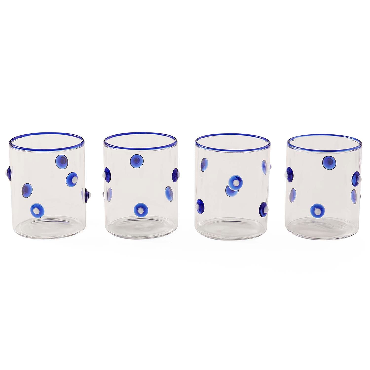 Jonathan Adler Dottie Rocks Glassware Set of 4