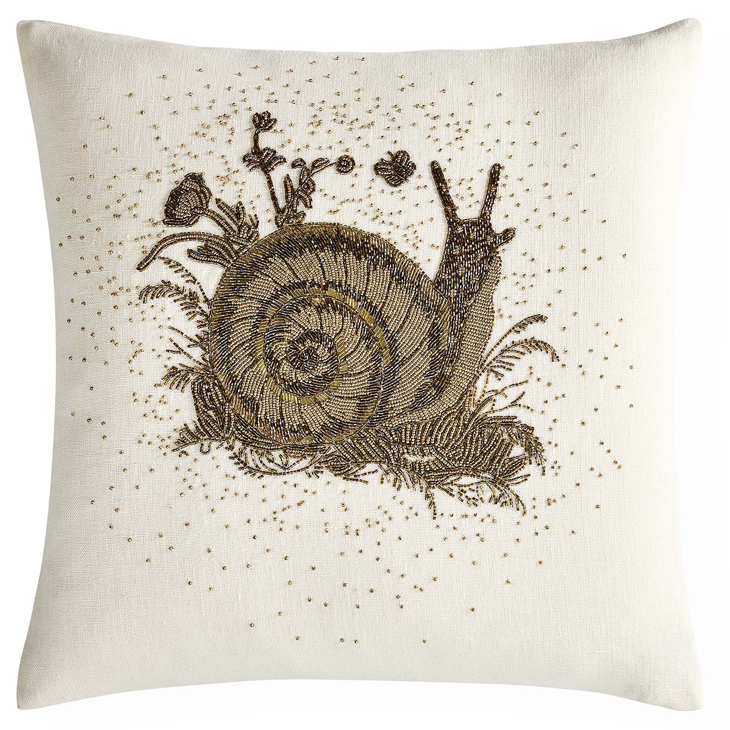 Jonathan Adler Botanist Snail Beaded Throw Pillow