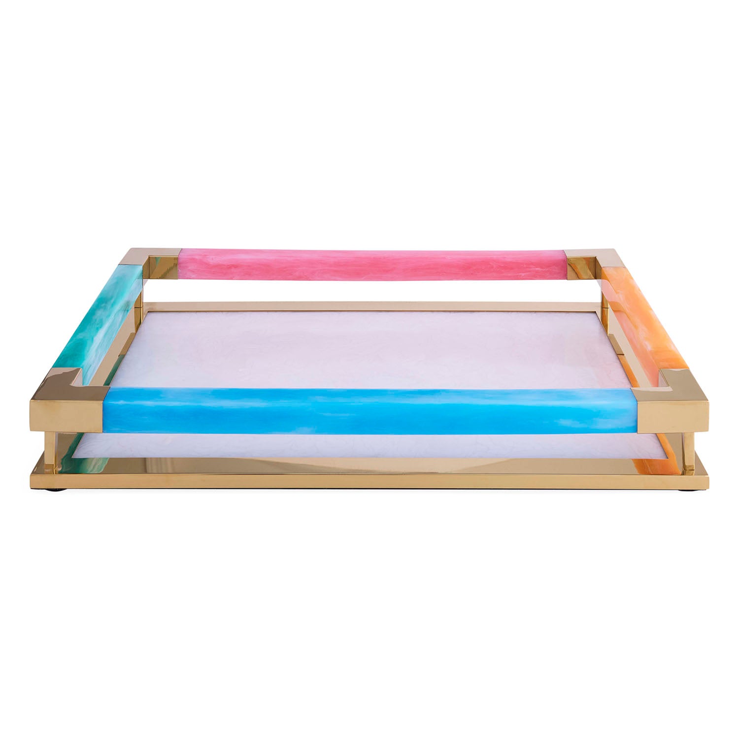 Jonathan Adler Como Rectangle Tray, detail of swirling marbleized acrylic