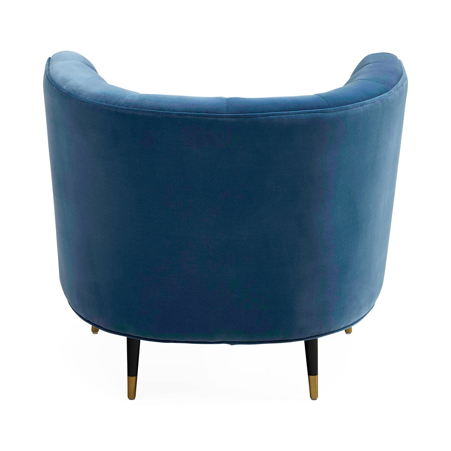 Overhead view of Jonathan Adler Draper Blackened Club Chair in Varese Mariner velvet