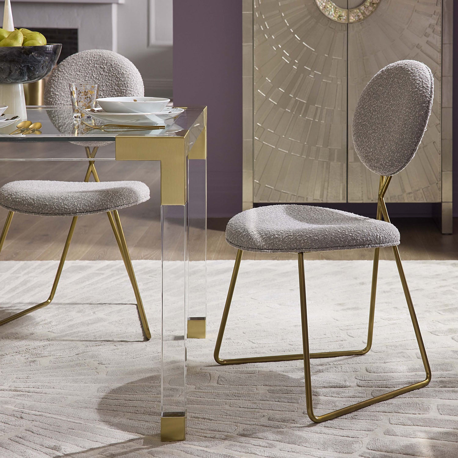 Jonathan Adler Caprice Olympus Gray Dining Chair