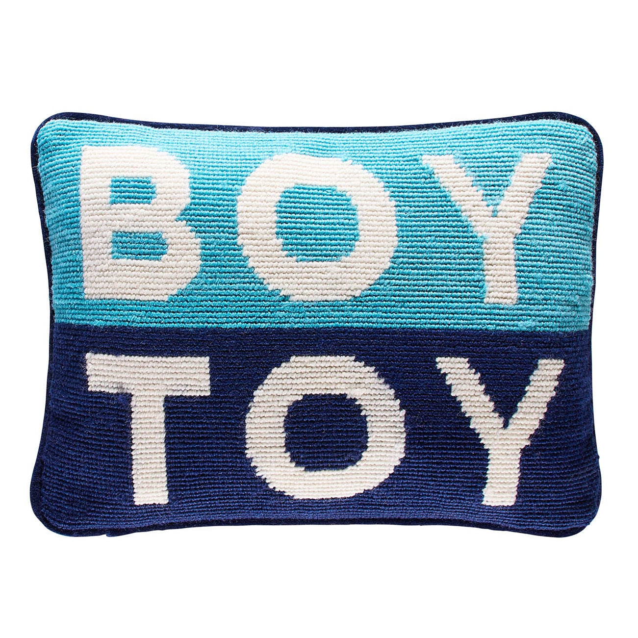 Jonathan Adler Boy Toy Needlepoint Throw Pillow