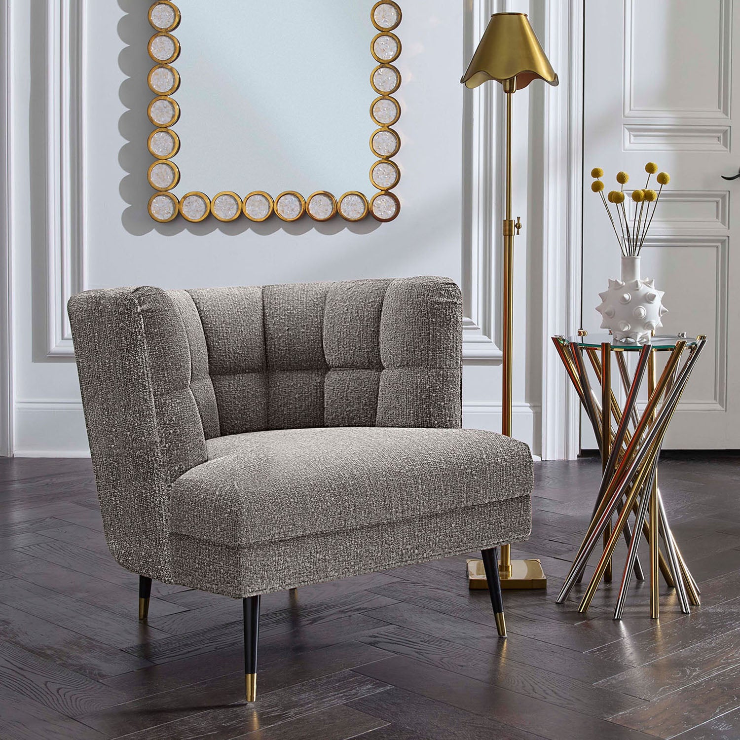 Jonathan Adler Ripple Brass Articulating Floor Lamp