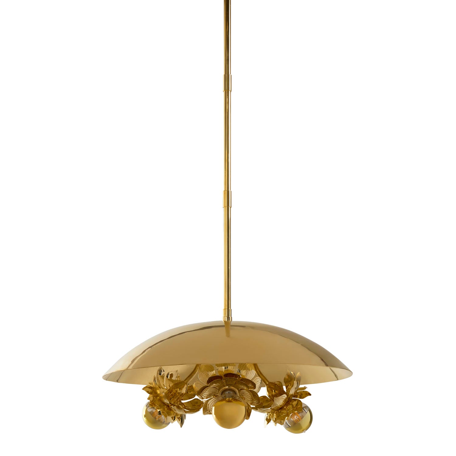 Detail of the hand-cast brass petals
