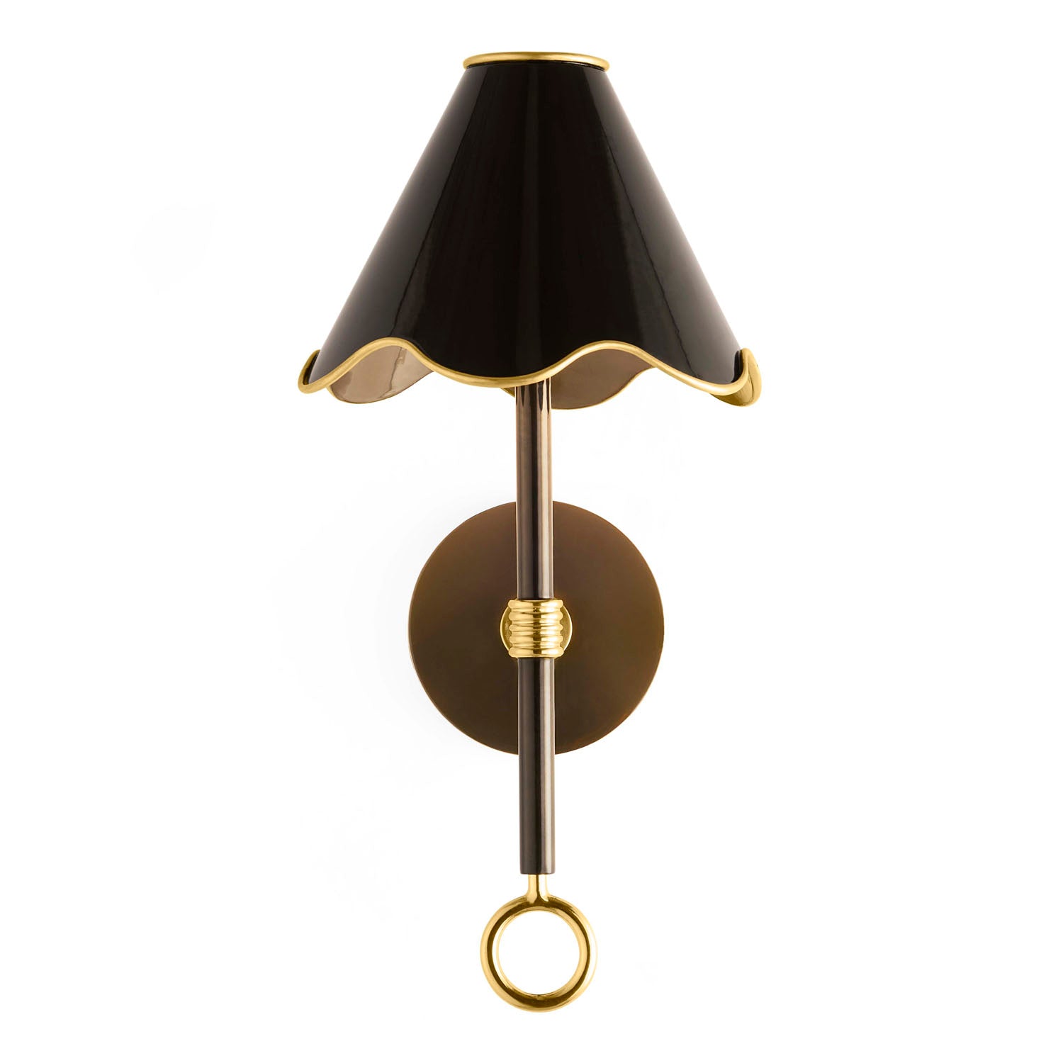 Jonathan Adler Ripple Black Rechargeable LED Wall Sconce