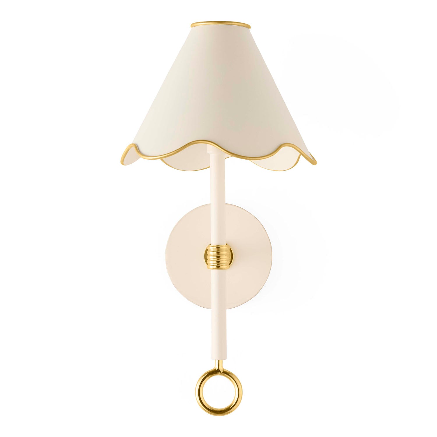 Jonathan Adler Ripple White Rechargeable LED Wall Sconce