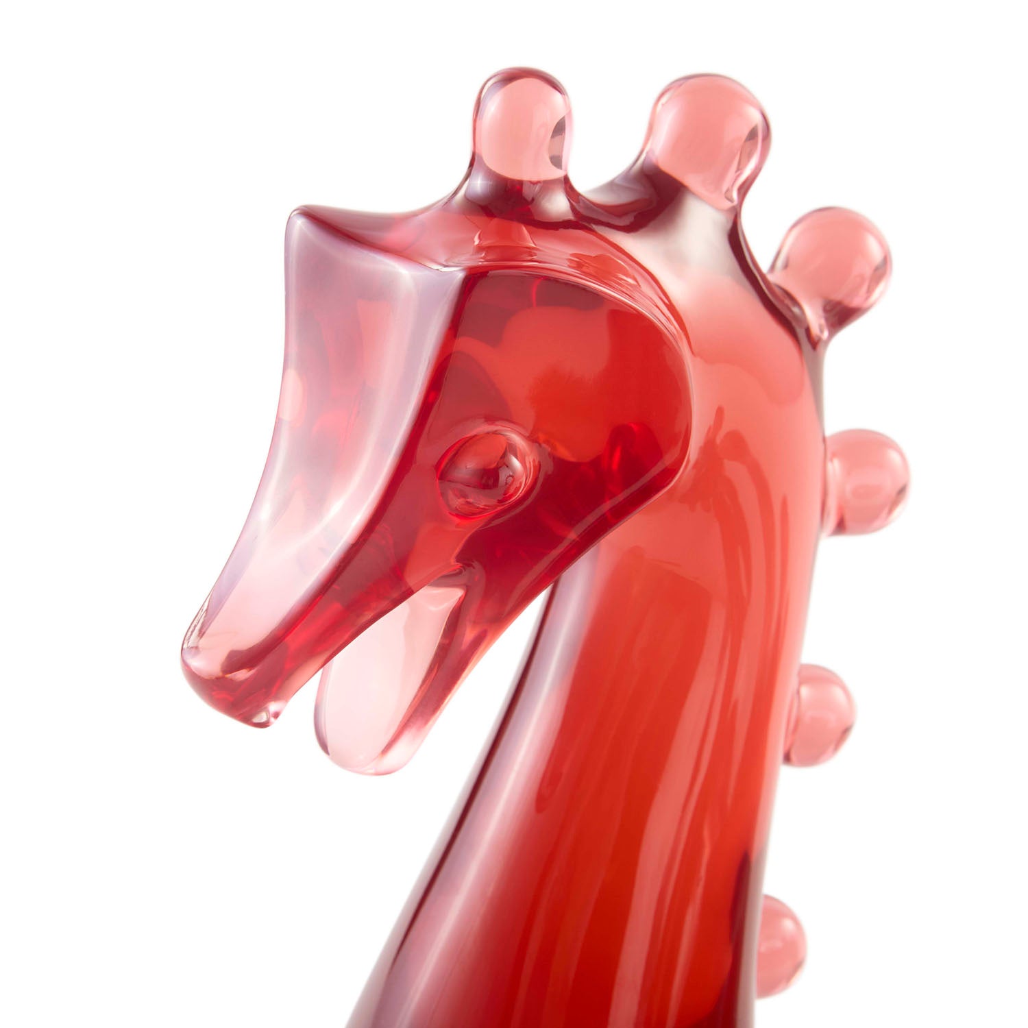Jonathan Adler Acrylic Dragon Objet in solid hand-poured red acrylic styled in a room