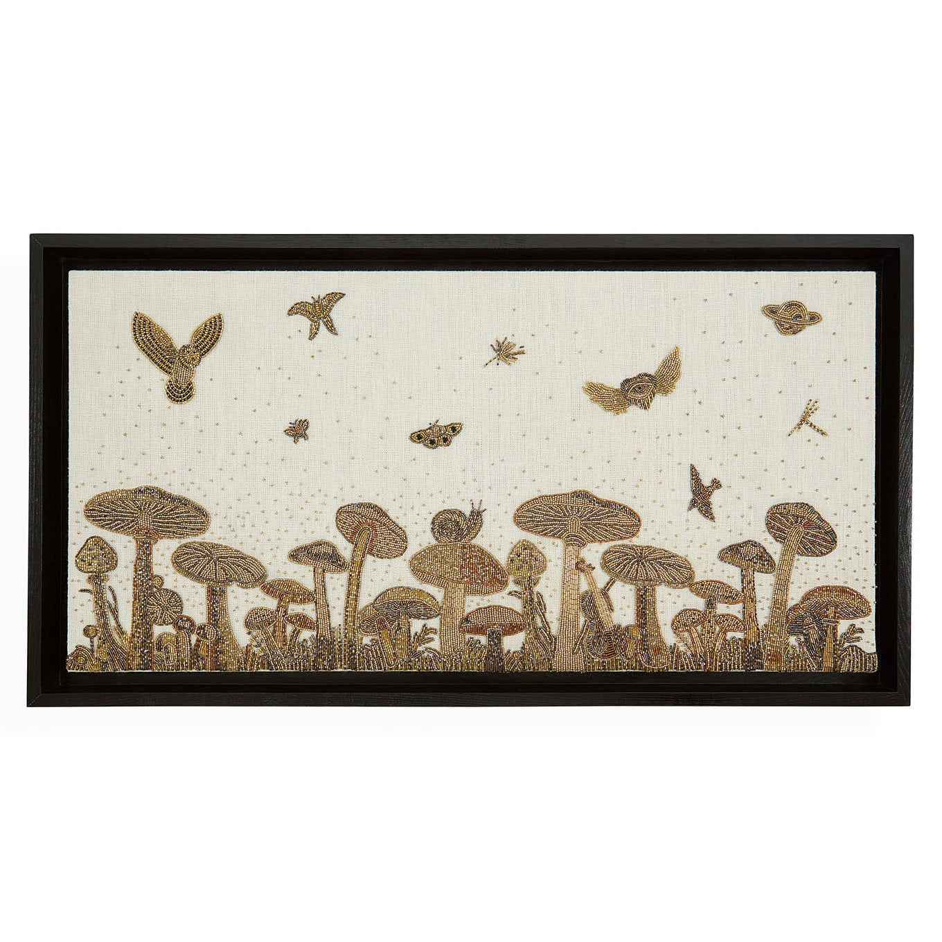 Jonathan Adler Mushroom Beaded Framed Art