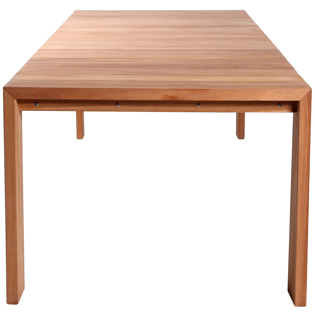 Tulum 108.5in Natural Teak Wood Outdoor Patio Dining Table