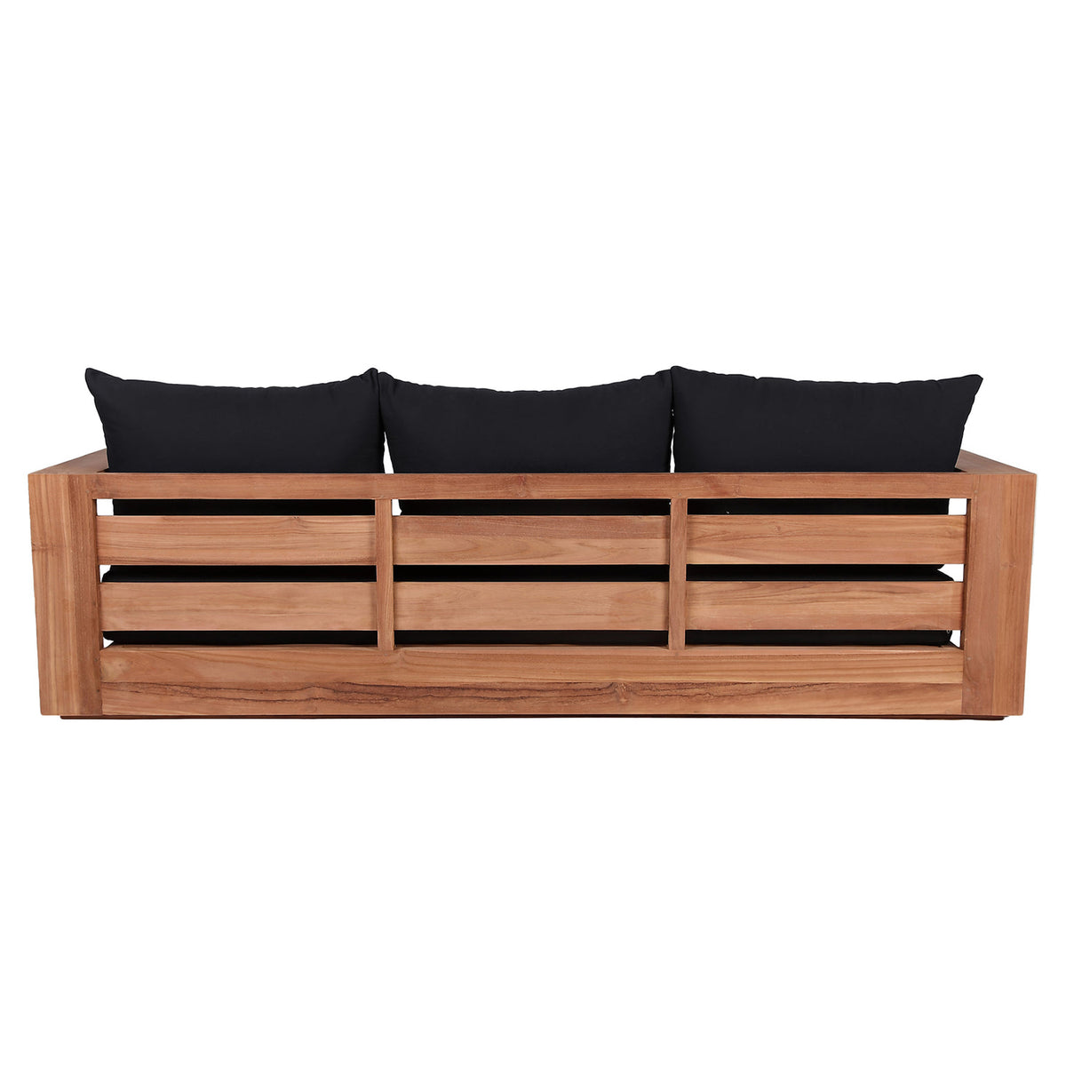 Tulum 87in Black Water Resistant Fabric Upholstered Outdoor Patio Sofa