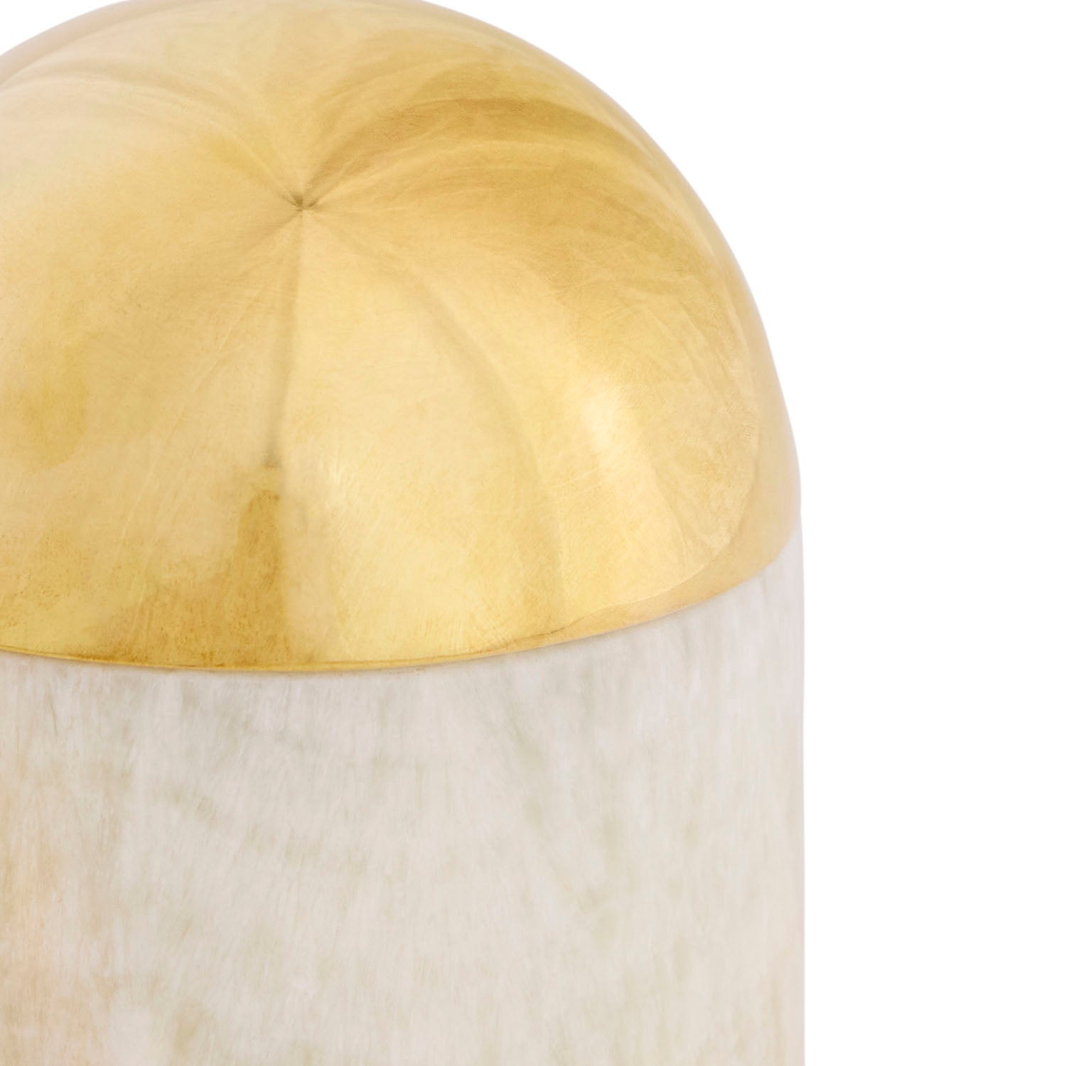 Globo onyx box with brass lid removed showing interior