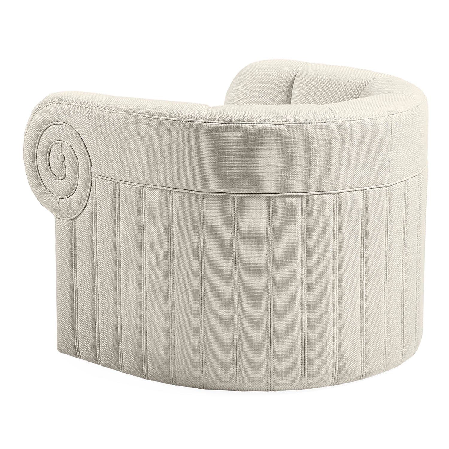 Close-up of the thick back and seat cushions