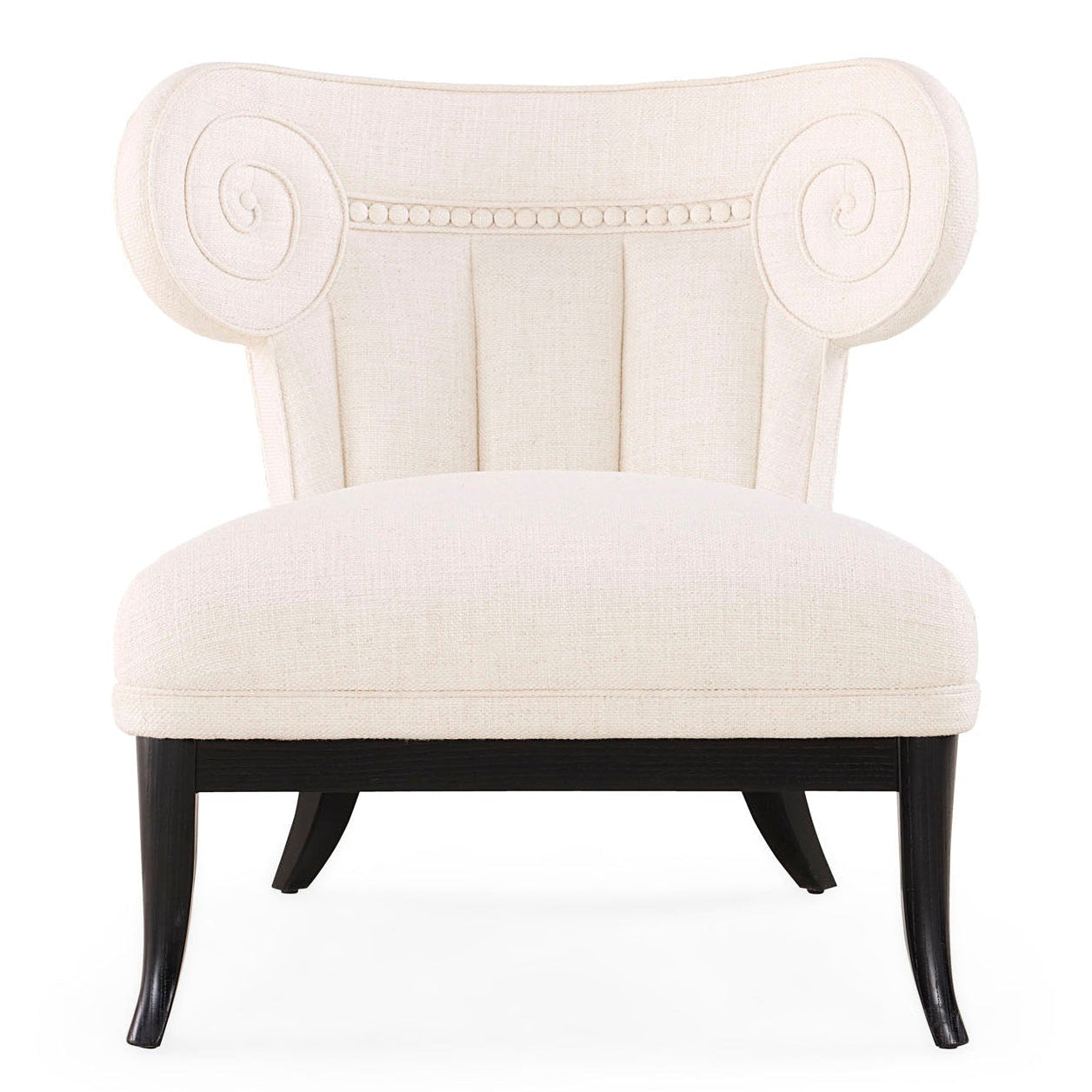 Detail of the cradling curved back