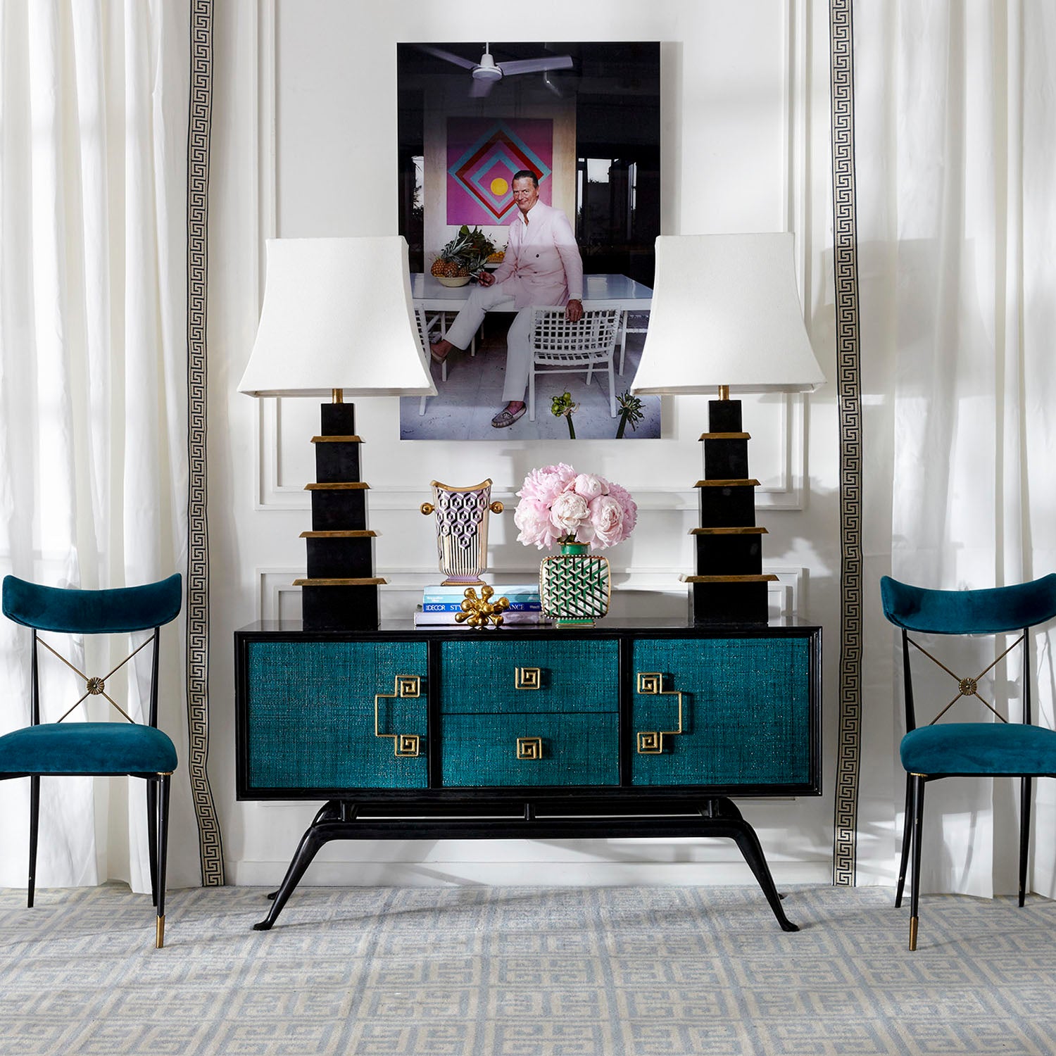 Jonathan Adler Pagoda Black Table Lamp