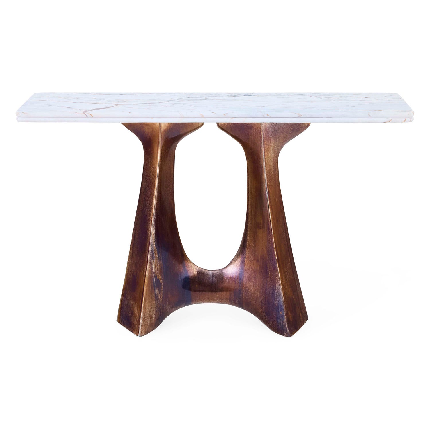 Jonathan Adler Oscar Console, detail of Gold Calacutta marble veining