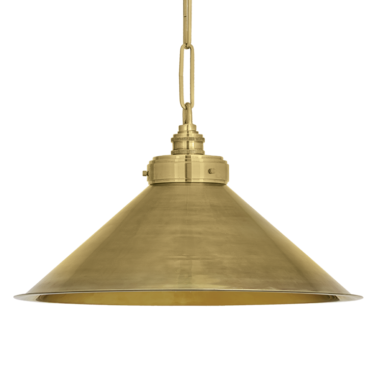 Hudson Valley Lighting Euclid Small Pendant in Old World Brass, primary product view