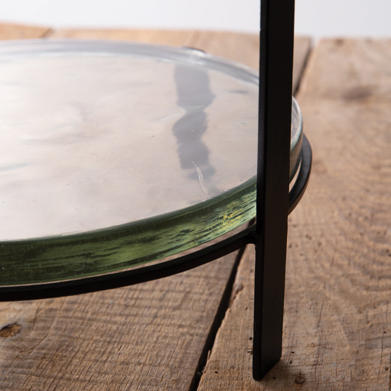 Two-Tier Blocked Glass Tray