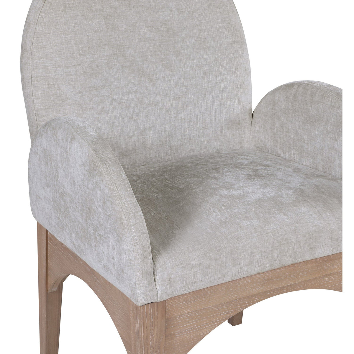 Waldorf Grey Chenille Fabric Upholstered Dining Arm Chair Set of 2