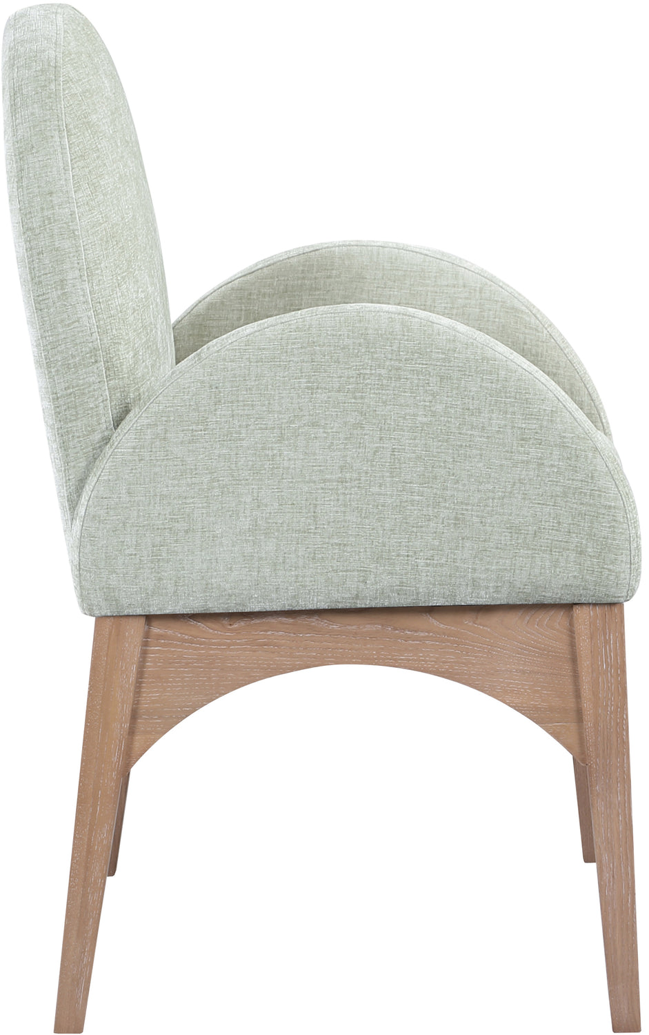Waldorf Mint Chenille Fabric Upholstered Dining Arm Chair Set of 2