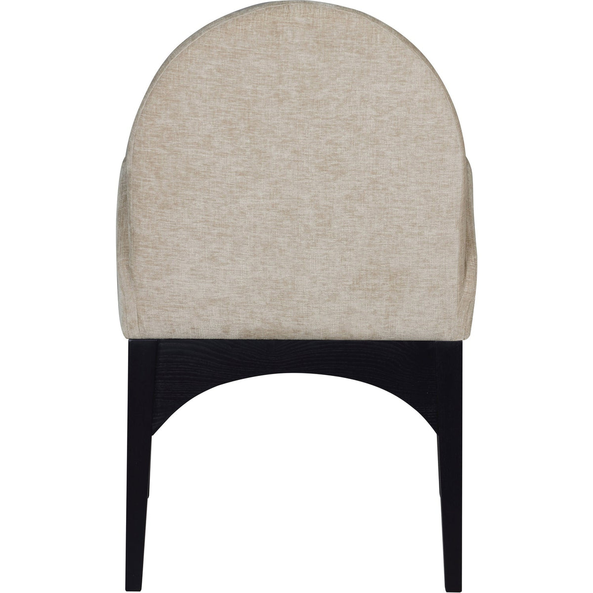 Waldorf Beige Chenille Fabric Upholstered Dining Arm Chair Set of 2