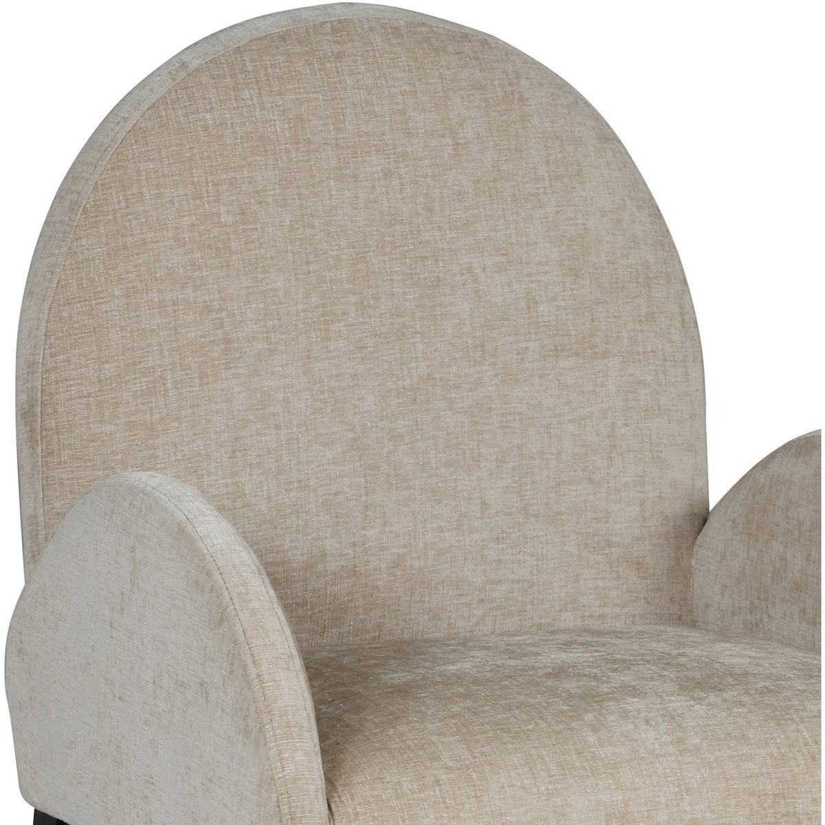 Waldorf Beige Chenille Fabric Upholstered Dining Arm Chair Set of 2